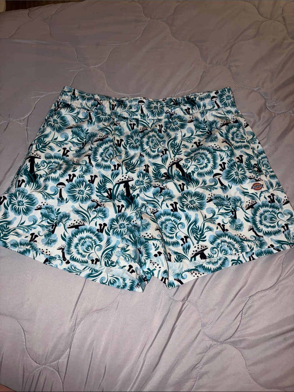 Dickies Teal Floral Athletic Shorts